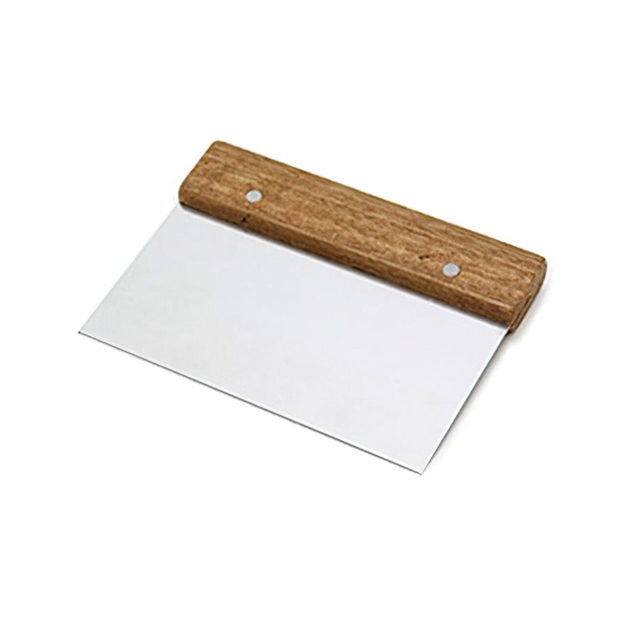 Bench Scraper 4X6 Inch, Stainless Steel with Wood Handle